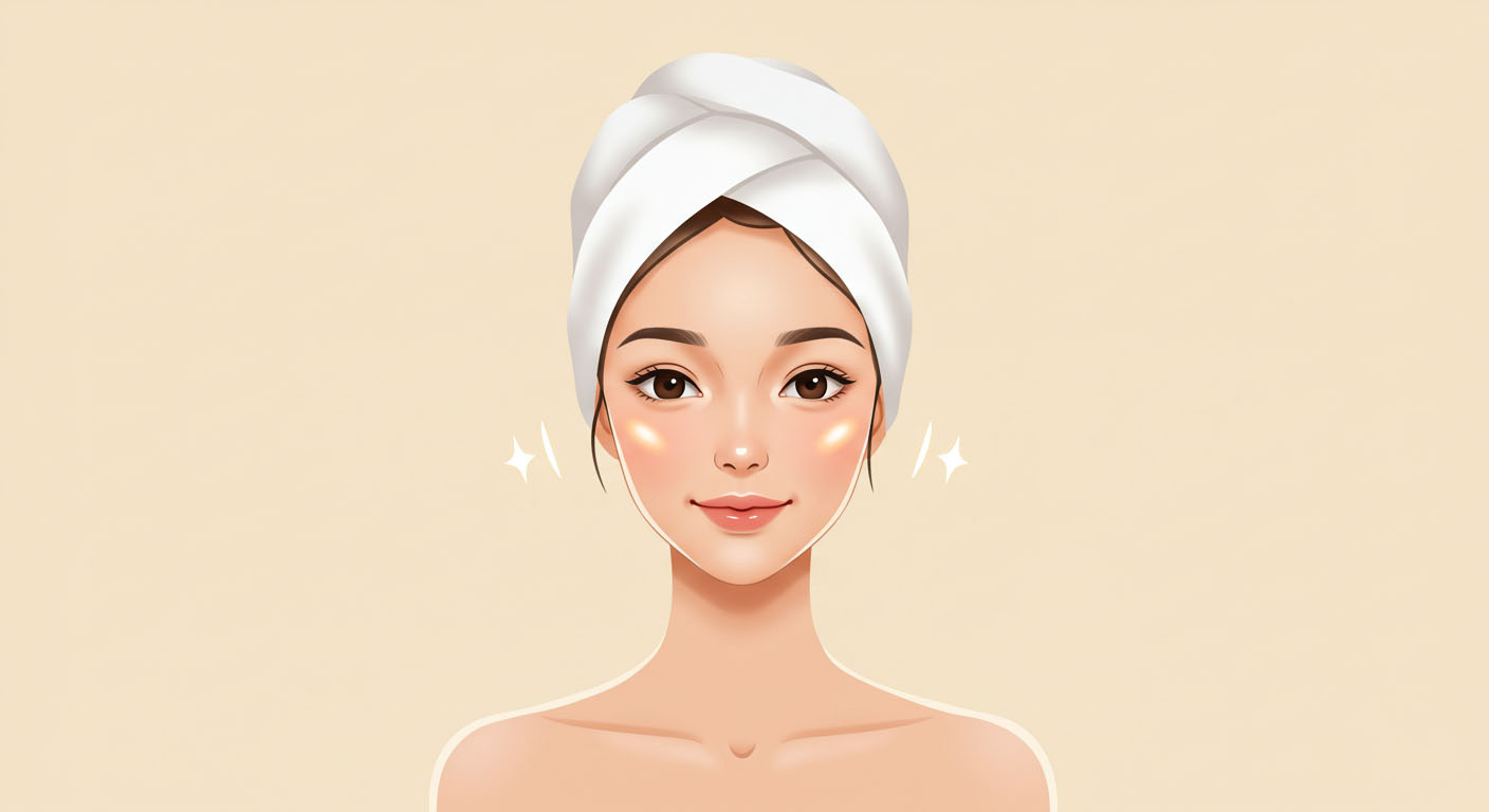 Illustration showing the effects of Skin Booster treatments in enhancing hydration, firmness, and radiance.